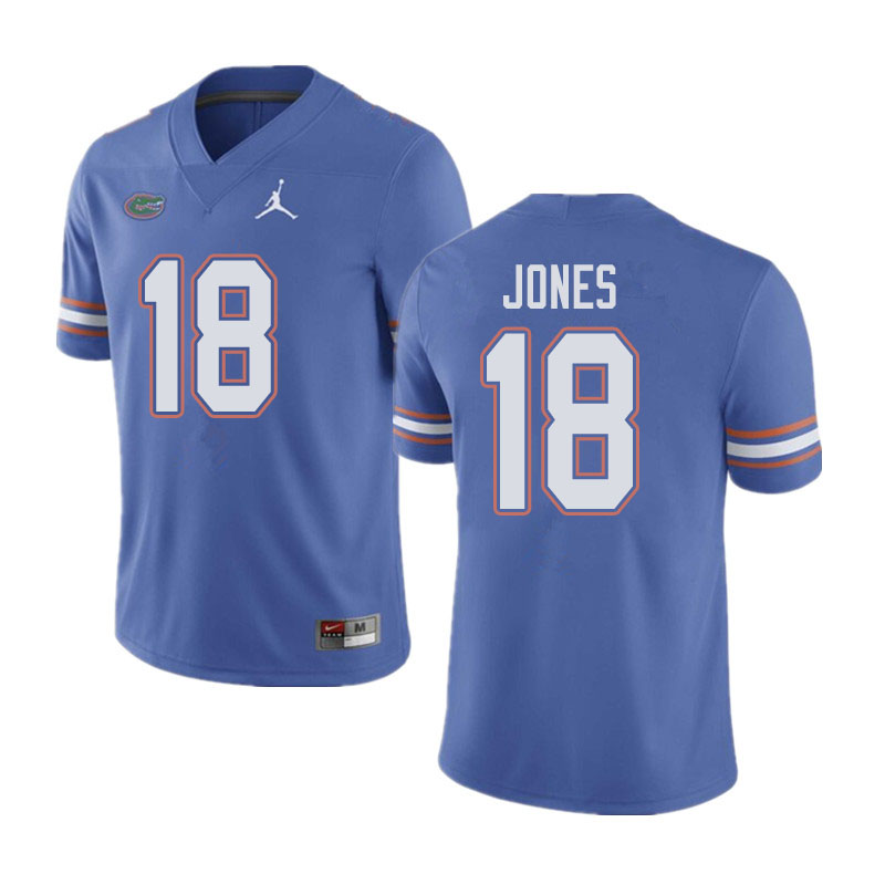 Jordan Brand Men #18 Jalon Jones Florida Gators College Football Jerseys Sale-Blue
